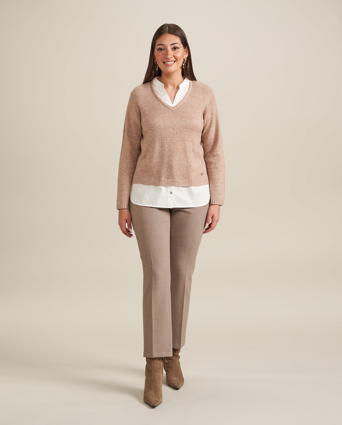 Pantalon Recto De Vestir Topo